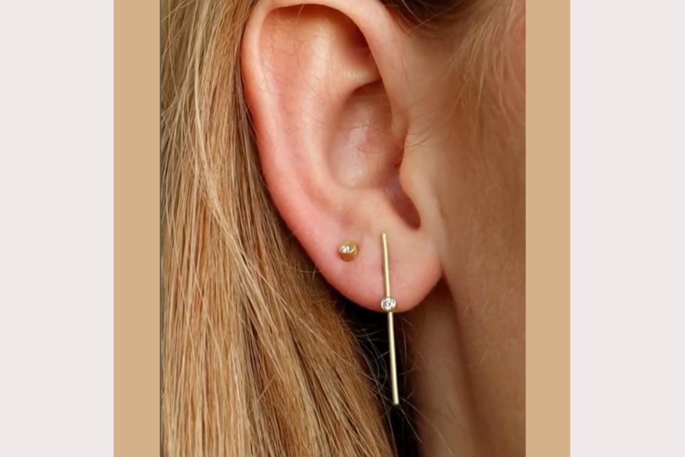 Guldørering med diamant
