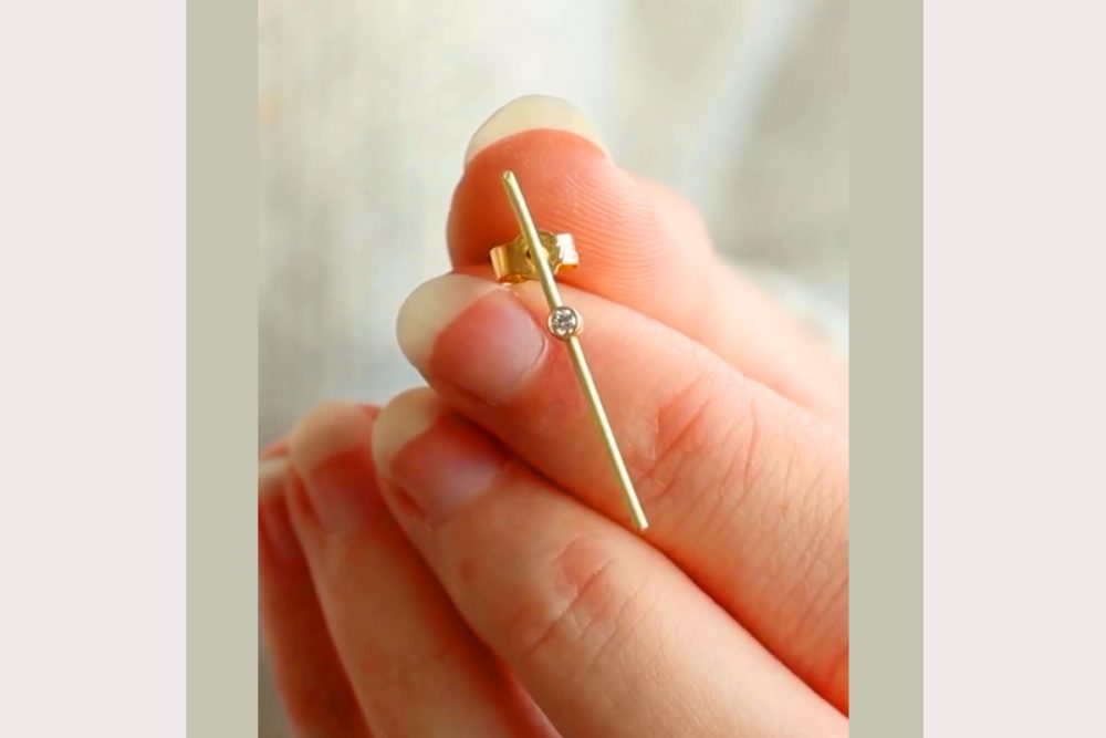 Guldørering med diamant - Billede 2