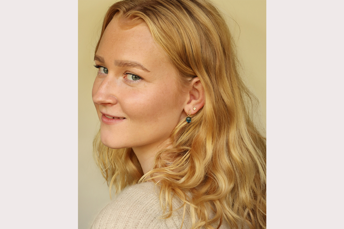 Bobler guldørering med London Blue Topas - Billede 2